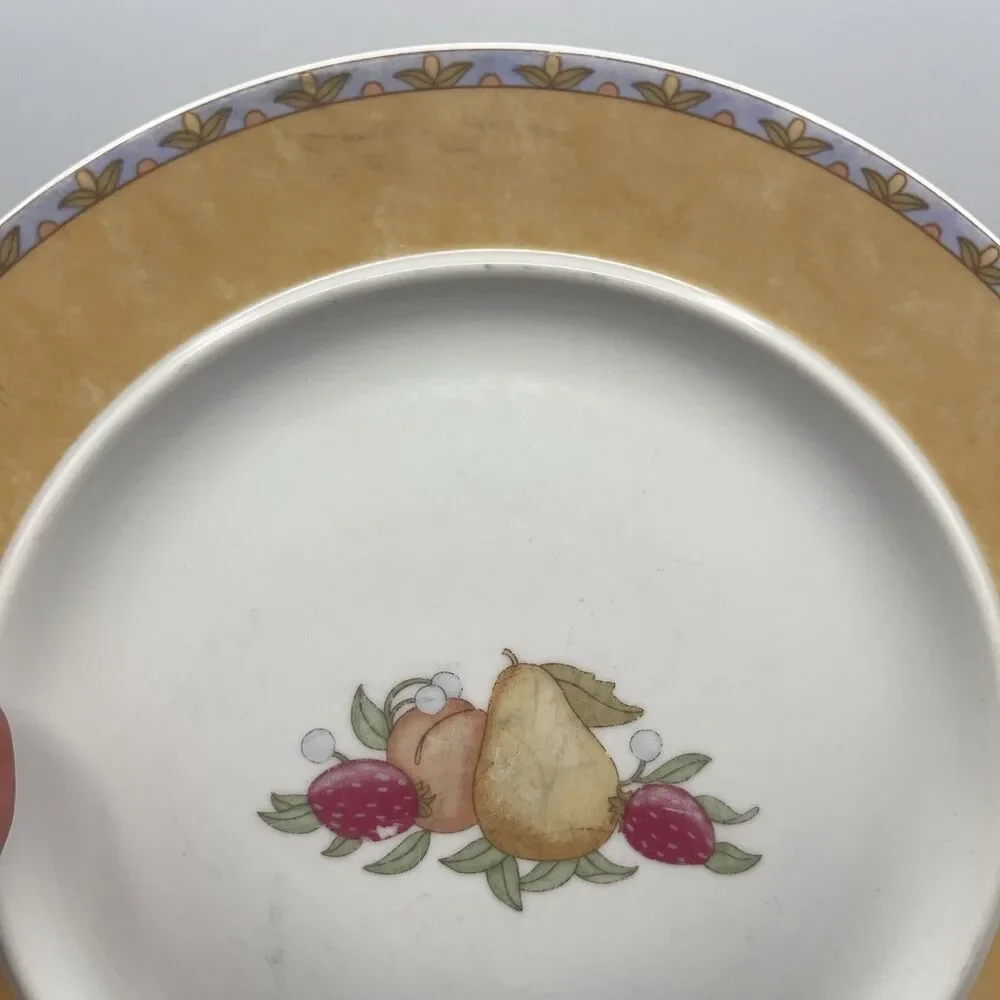5 - DANSK Fiance Fruits Dinnerware 9 Inch Lunch Plates